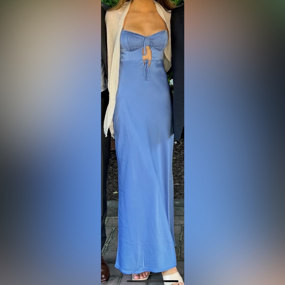 Blue formal maxi dress